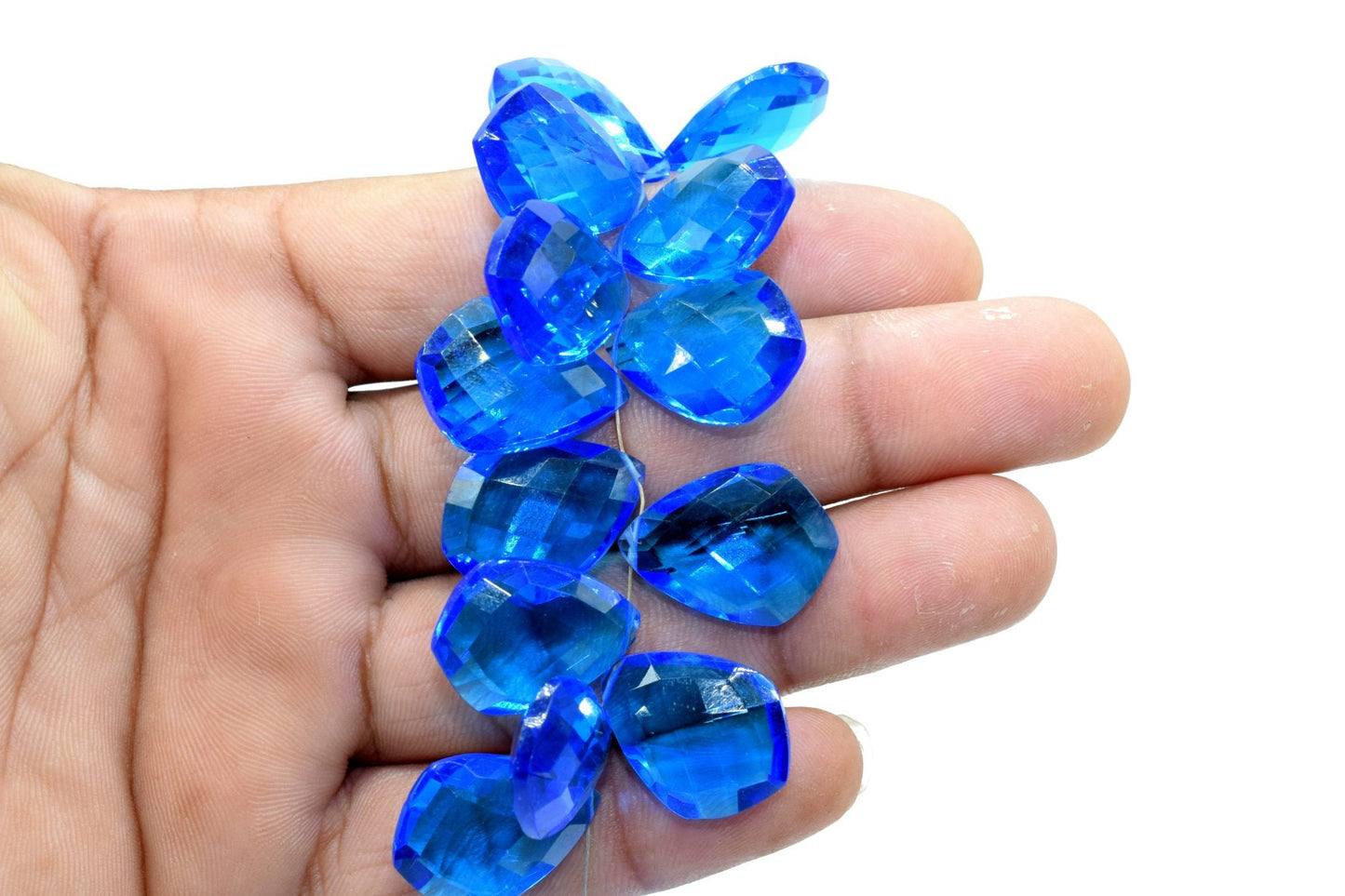 London Blue topaz Pear 10x20mm Briolettes,Blue topaz briolettes,Blue topaz Faceted Kite Shape Briolette,Blue topaz Briolette pack,Blue topaz