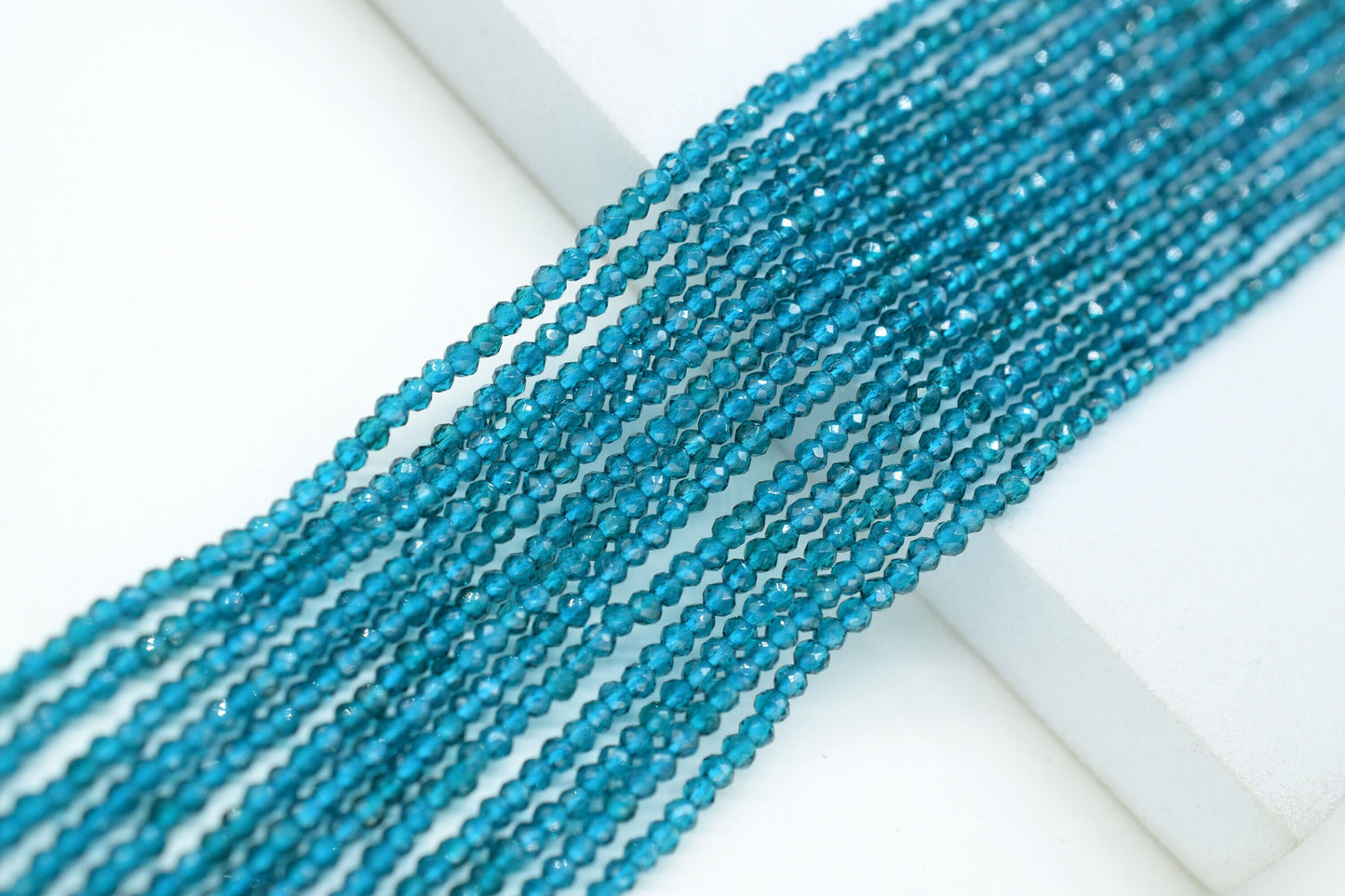 London Blue Topaz Faceted Beads/Beads Strand/Jewerly Making Beads/2mm Blue Beads Strand/Loose Beads/Rondelle Beads/Full Strand Beads