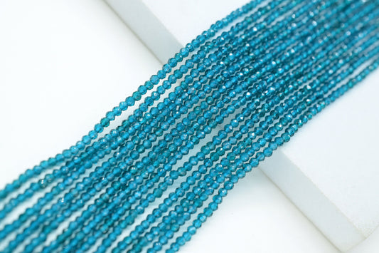 London Blue Topaz Faceted Beads/Beads Strand/Jewerly Making Beads/2mm Blue Beads Strand/Loose Beads/Rondelle Beads/Full Strand Beads