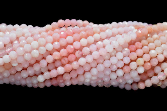 Rose Quartz Faceted Beads,3mm Rondelle,Rose Quartz Shaded Beads Strand,Micro faceted beads,Gemstone Beads Strand,Rose Quartz Beads Jewelry