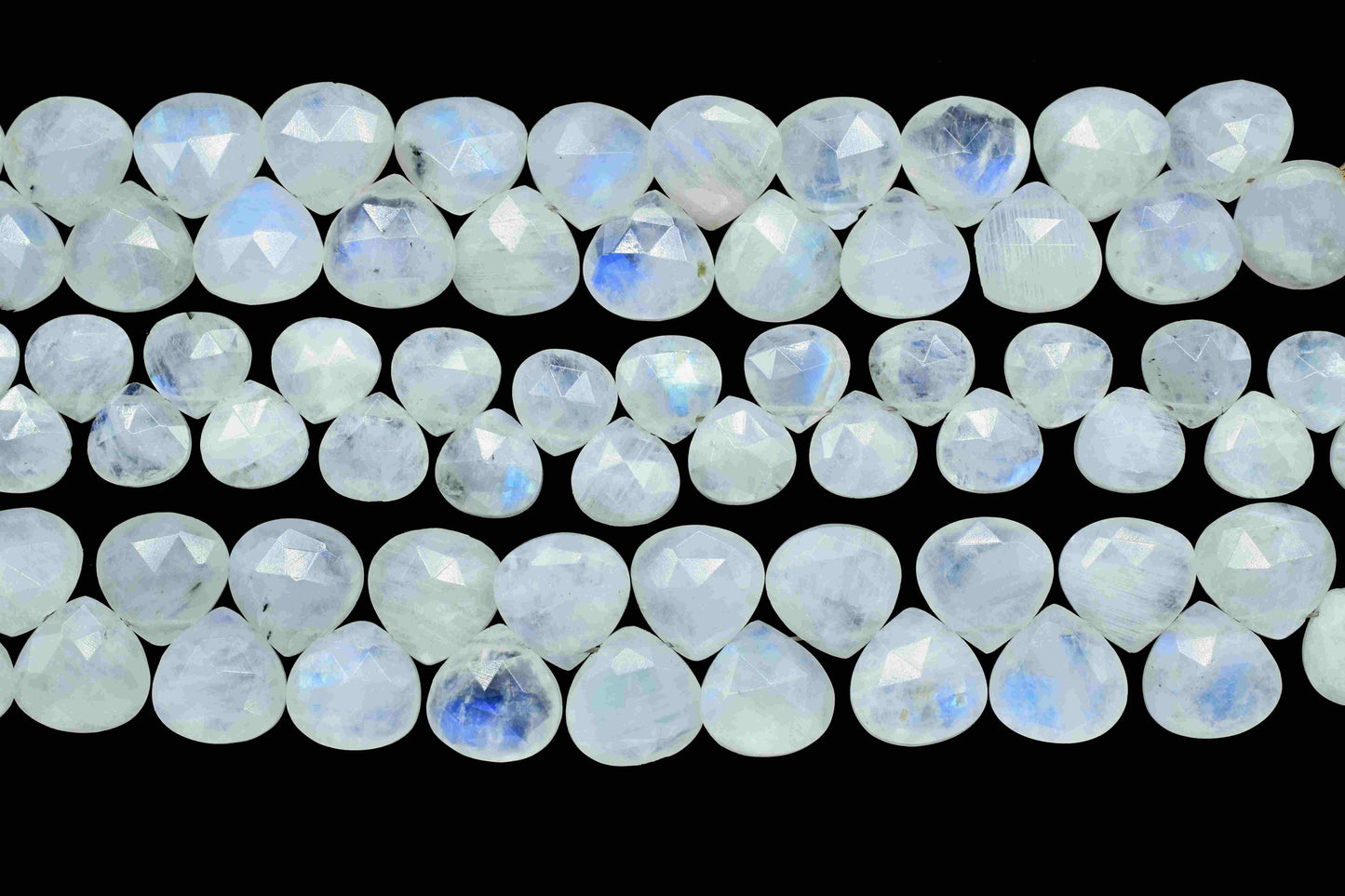 Rainbow Moonstone 10mm Faceted Heart Shape Beads,Moonstone Heart Shape Briolettes,Moonstone Jewelry Bead,Moonstone bead,Moonstone Briolettes