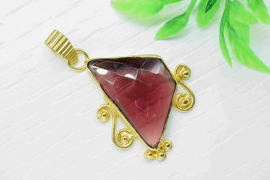 Pink Amethyst 18x30mm Irregular Shape Pendant Jewelry, Gemstone Pendant, Pink Amethyst Irregular Pendant, Amethyst Necklace,Amethyst jewelry