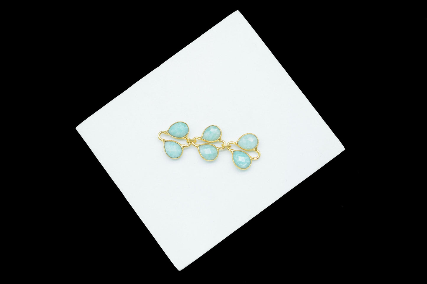 Amazonite Pendant Jewelry Charms/Gold Plated Pendant/Dangle Charms/Handmade Jewelry/Beass Connector/Wedding Jewerly/Women Jewelry/Gift
