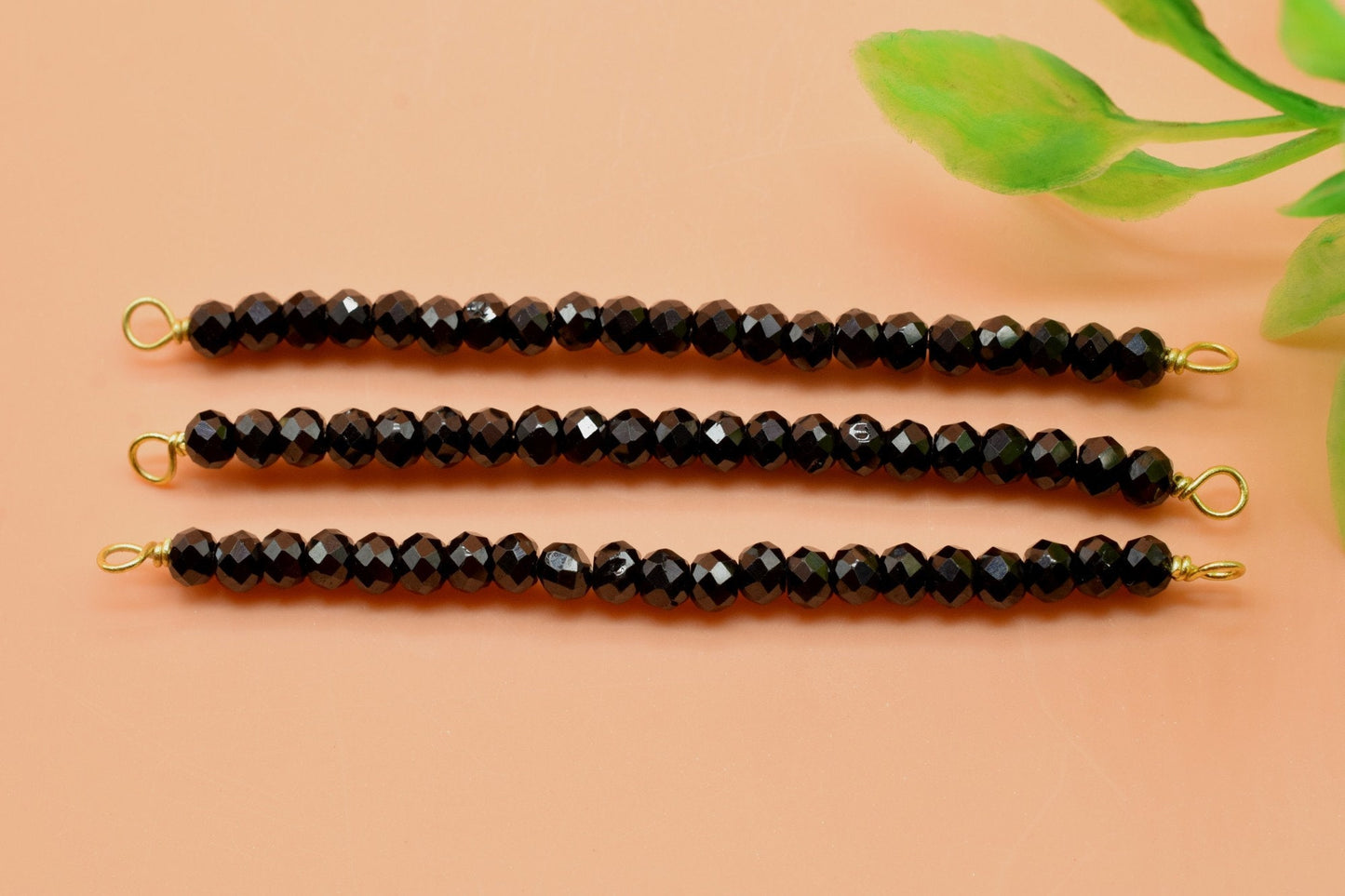 Black Onyx Bar Pendant,Necklace Connector,Beaded Bar Necklace,Bridal Jewelry,Dainty Necklace,Black Onyx jewellery,onyx Pendant,Mom's Gift