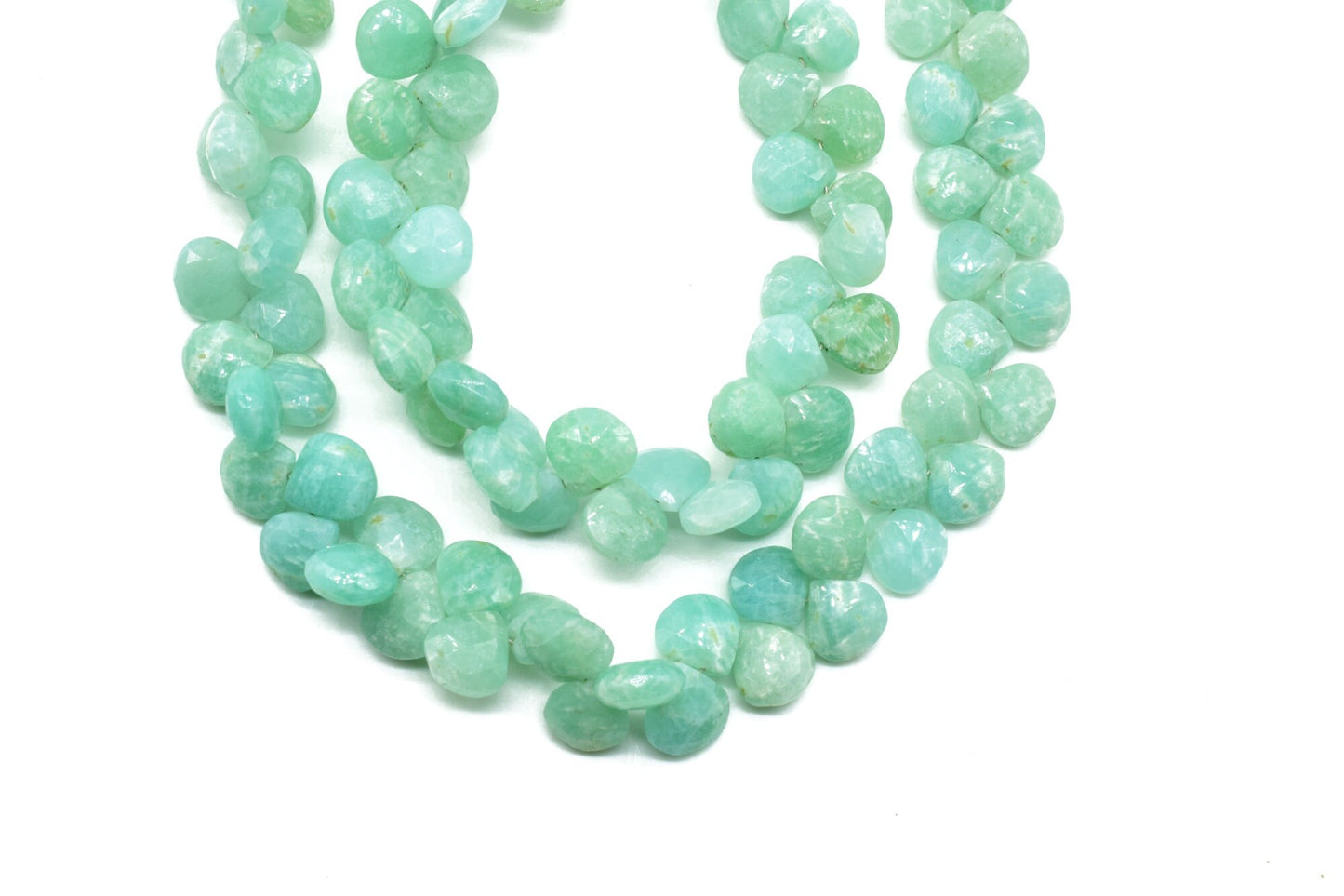 Amazonite Heart Shape Faceted Briolette,10mm Amazonite Heart Shape,8''heart shape strand,amazonite beads,jewelry making beads,mint gemstone