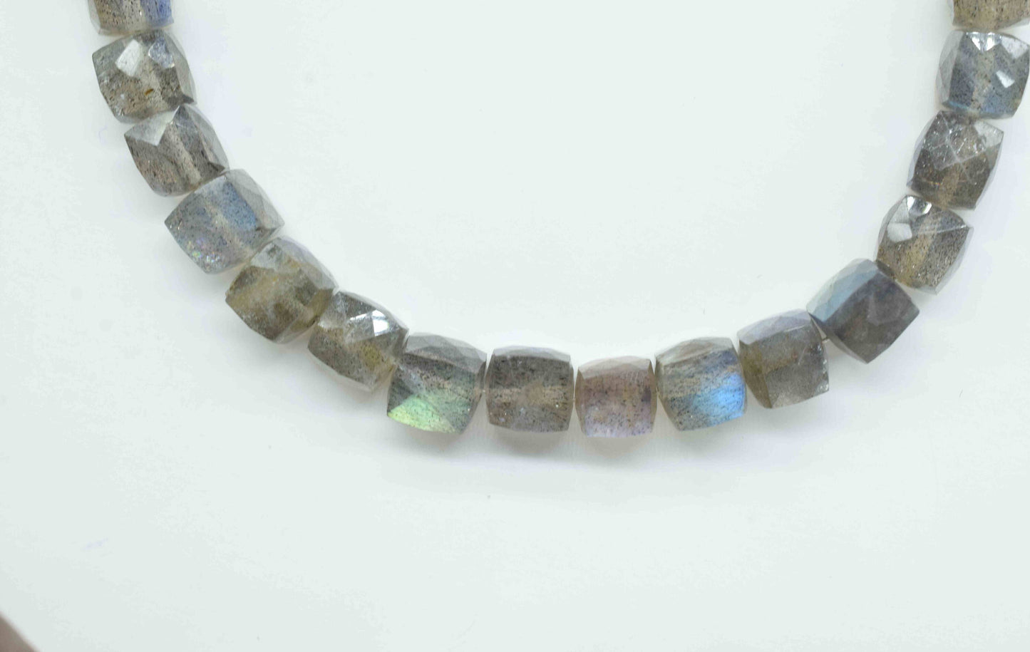 Labradorite 3D Box Briolettes,Natural Gemstone Faceted Box Strand,3D Square Shape Bead,Handmade Station Link,Labradorite Briolettes Beads,