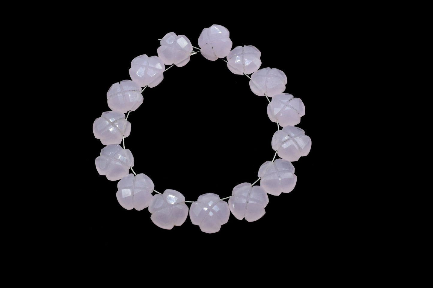 Pink chalcedony 10mm Faceted Briolette,Gemstone,Hand Carved Briolette,Carving Pink Gemstone Faceted Carved stones,carving gemstones