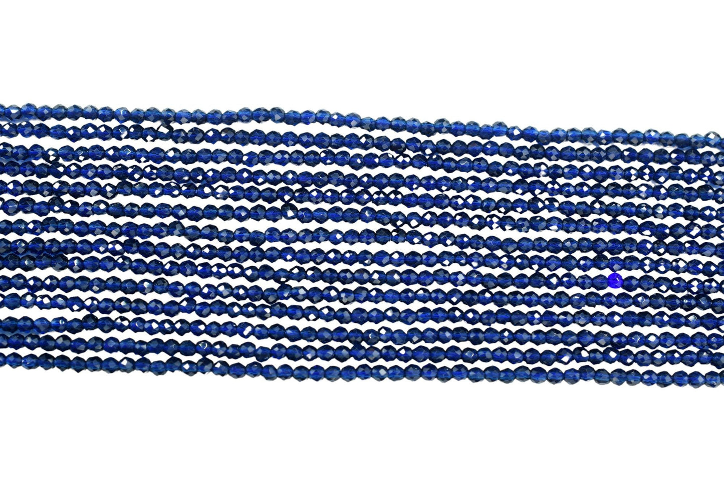 Blue Sapphire Facedted Beads/Beads Strand/Jewerly Making Beads/2mm Blue Sapphire Beads/Loose Gemstone Beads/Rondelle Beads/Gift