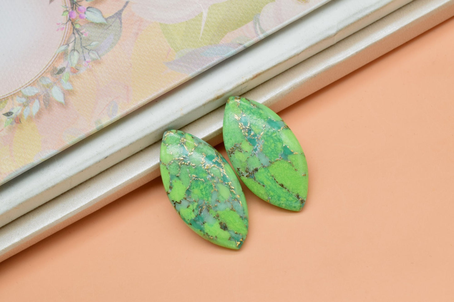 Green Copper Turquoise Marquise Shape Briolettes,15x30mm Marquise Turquoise Briolettes,Turquoise Beads, Green Copper Turquoise Briolette