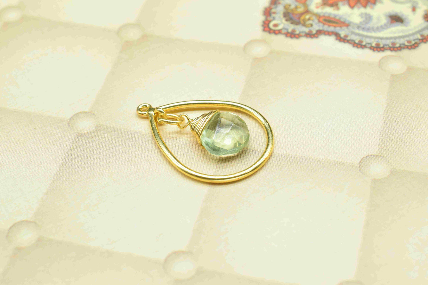 Components Wire Wrapped Connectors,Station Link Supply,Gemstone Beads Components,Pendant Jewelry,Finding Teardrop,Handmade Dangle Earrings