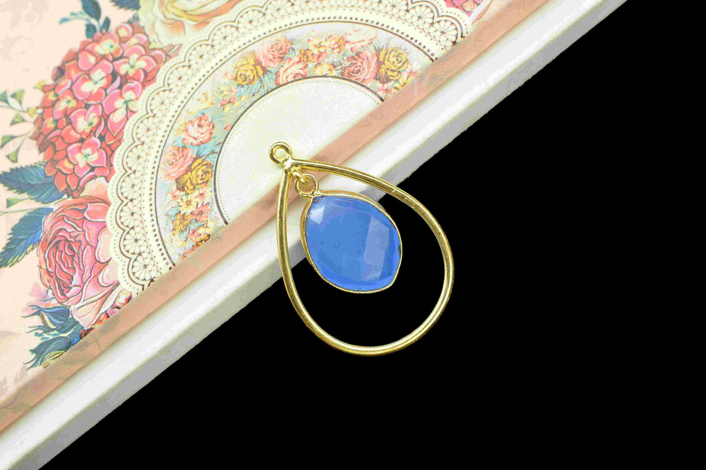Handmade Bezel Pendant,Station Link Supply,Gemstone Components,Elegant Pendant Jewelry,Finding Teardrop Pendants,Components Dangle Earrings
