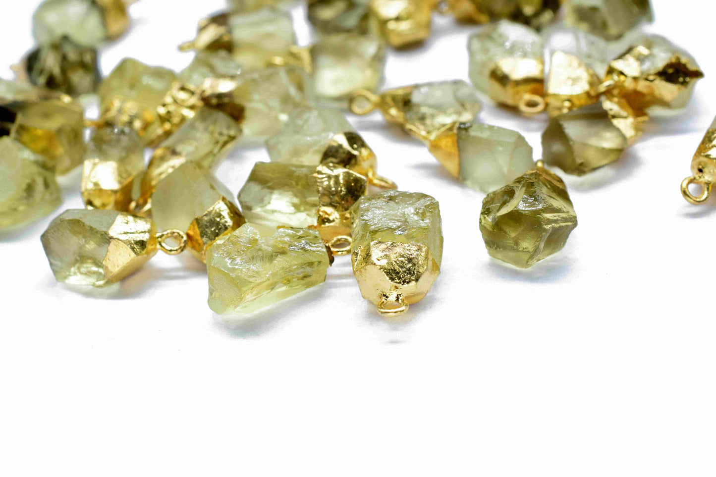 Natural Lemon Quartz Pendants,Yellow Gemstone Gold Plated Pendant,Raw Lemon Quartz necklace,Loose Rough Stone Pendant,Lemon Quartz Raw Stone