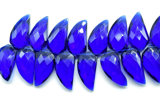 Blue Sapphire 10x20mm Horn shape beads,Shark Tooth Shape faceted beads, jewelry supplies,Sapphire Briolettes,Top Quality Briolettes,