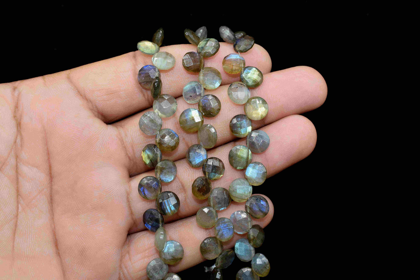 Labradorite 8mm Round Shape Briolettes,Labradorite briolettes for making jewelry,Labradorite Coin Shape beads Strands,Labradorite Briolettes