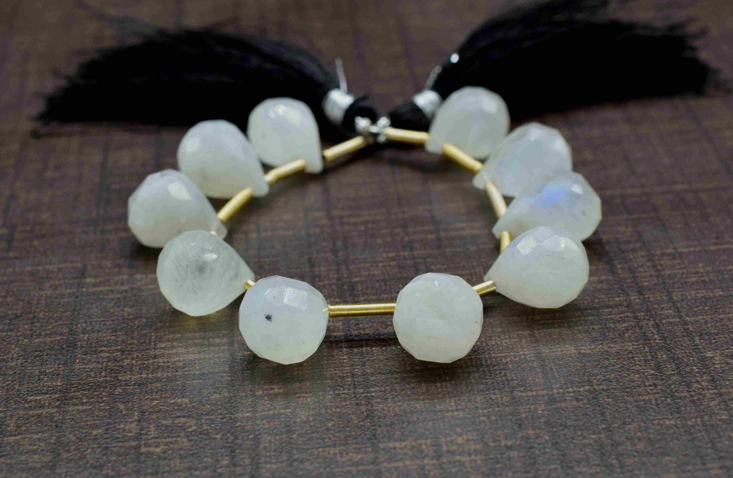 Natural Rainbow Moonstone 10x13mm Drop Briolettes,Calibrated Gemstone,Faceted Pear Briolettes,Moonstone Bead,Drops Shape Jewelry Making,Gift