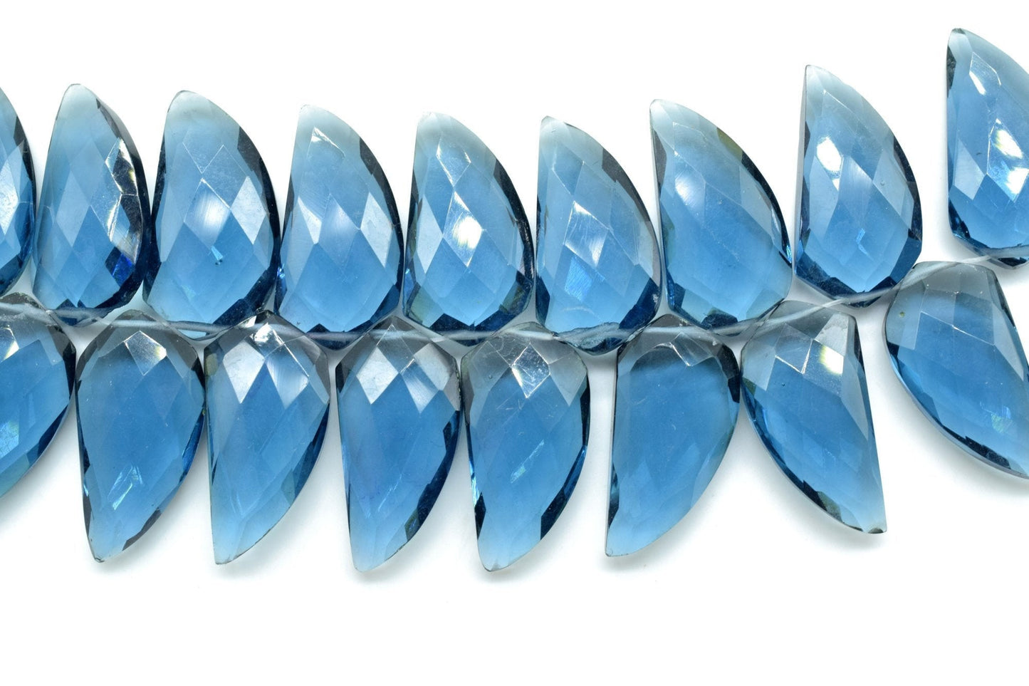 Natural Kyanite 10x20mm Horn shape faceted beads,Shark Tooth Shape beads, jewelry making supplies,Kyanite Briolettes,AAA Quality Briolettes,