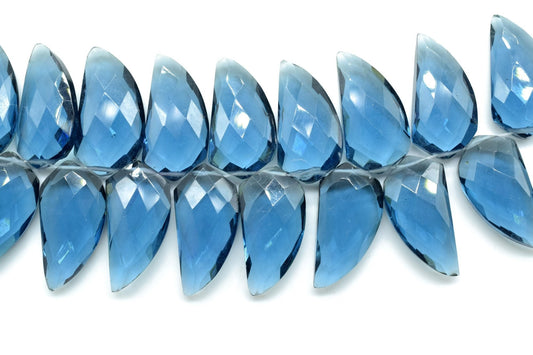 Natural Kyanite 10x20mm Horn shape faceted beads,Shark Tooth Shape beads, jewelry making supplies,Kyanite Briolettes,AAA Quality Briolettes,