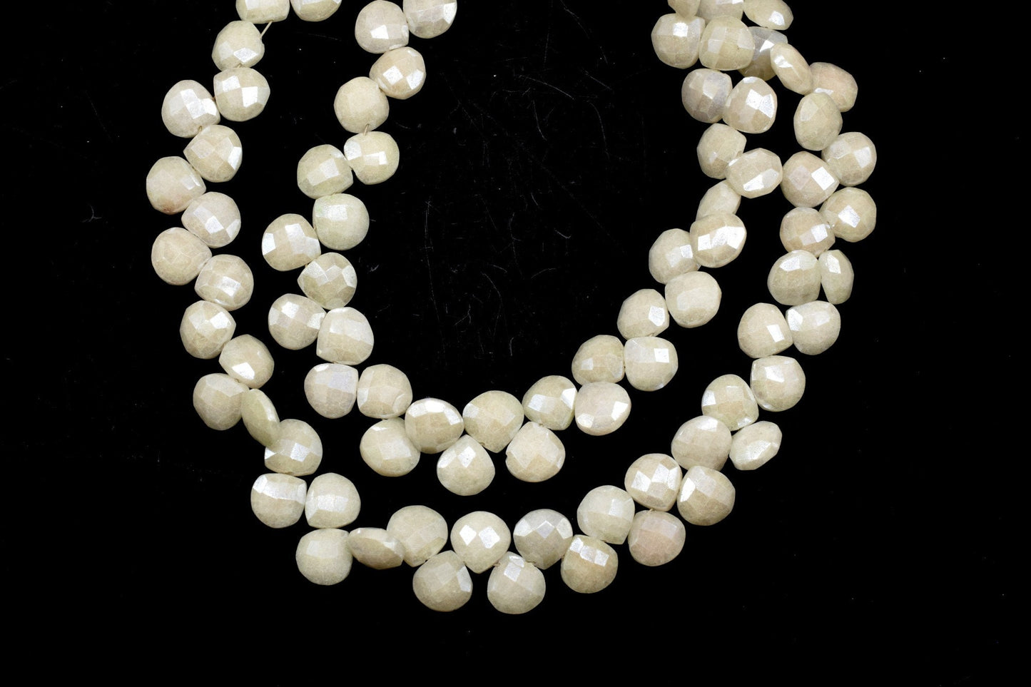 Silverite Faceted Heart Shape,silverite Briolettes,10mm silverite heart shape,faceted heart shape strand,8'' silverite strand,necklace beads