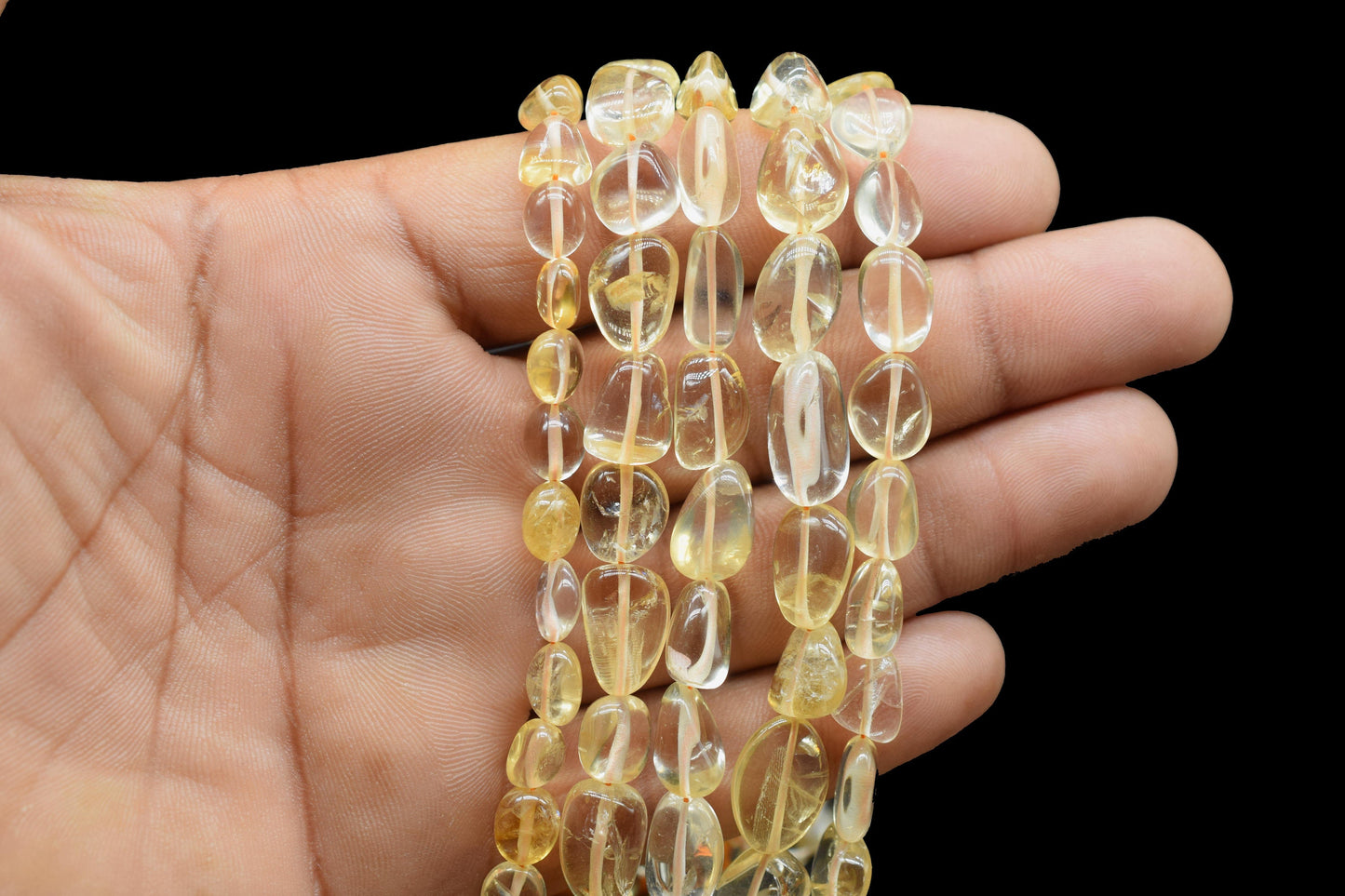 Natural Gemstone Nuggets Beads/Smooth Beads/Jewelry Making Craft/Citrine Nuggets Beads/Handmade Jewelry/Jewelry Component/B'day Gift