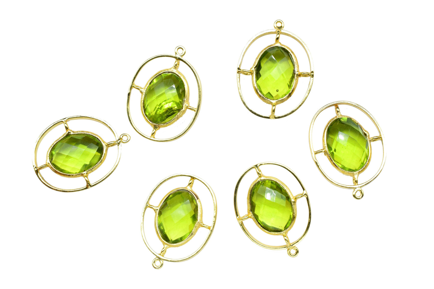 Gemstone Findings Pendant,Handmade Oval Pendant Charm,Single Bail Component,tation Bezel Link,Craft Supplies Tools,Round Findings Connector