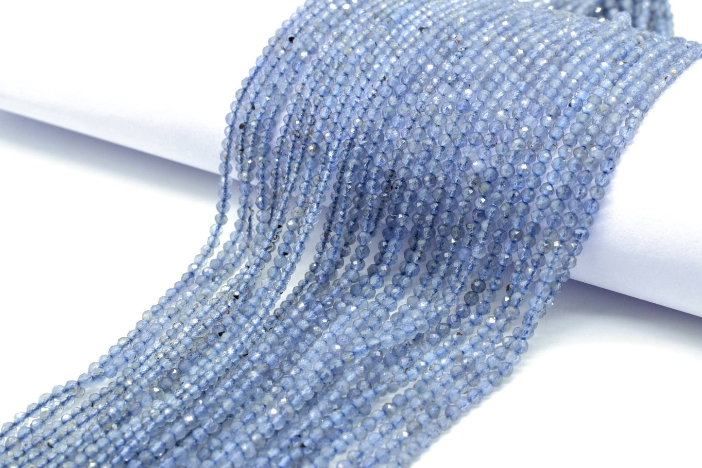 Natural Iolite Beads,Rondelle Shape Beads,micro Faceted beads,Jewelry making Supply,Bracelet Necklace Material, 2mm to 2.5mm beads strand