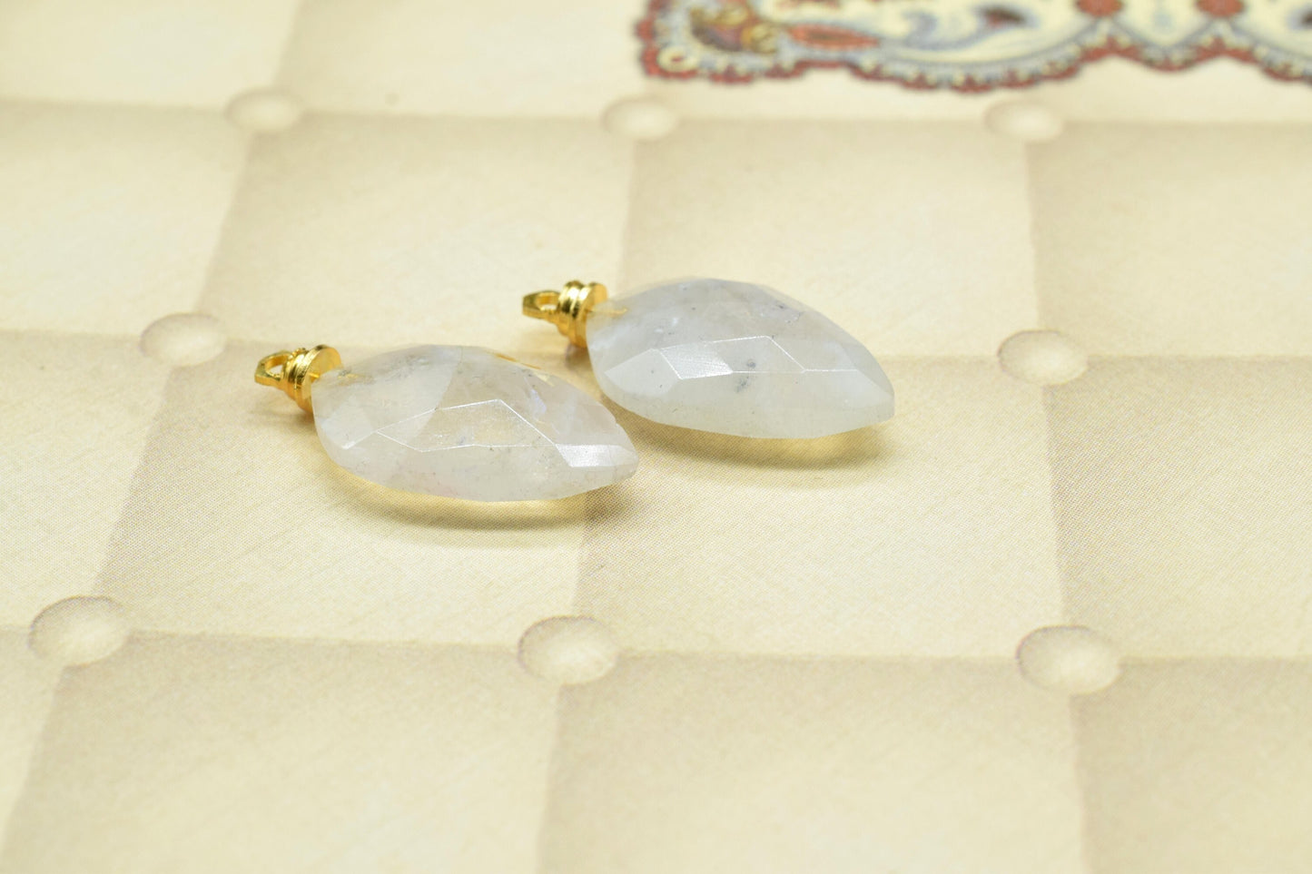 Gemstone Fancy Shape Connectors,Briolettes Drill Pendant charms,Beads jewelry component,Single Bail Pendant,Handmade Earring Connectors,Gift