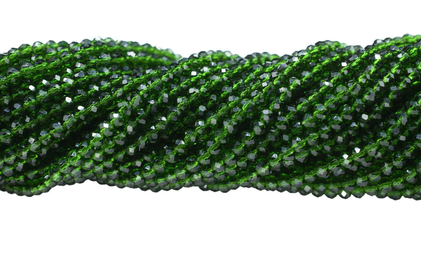 Emerald Quartz Faceted Beads/Loose Stone Beads/JewelryMaking Beads/Emerald Quartz Beads Strand/Rondelle Beads/13 inche beads Strand