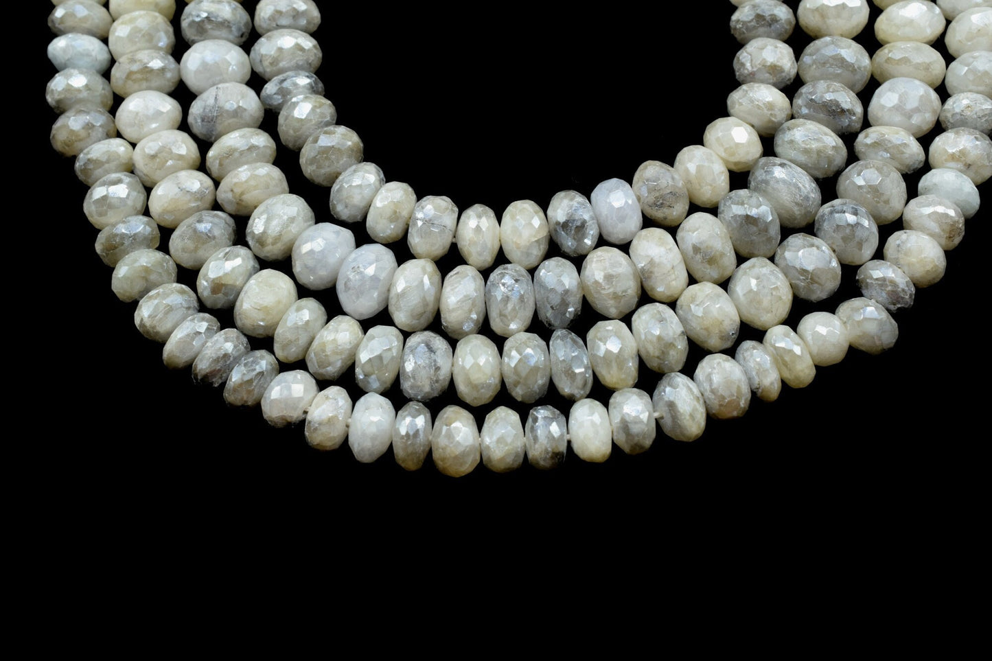 Gray Silverite Gemstone Roundlle Beads 7x7.5 mm Gray Silverite faceted rondelle full 6 inch strand beads,Silverite Gemstone Jewellery Making