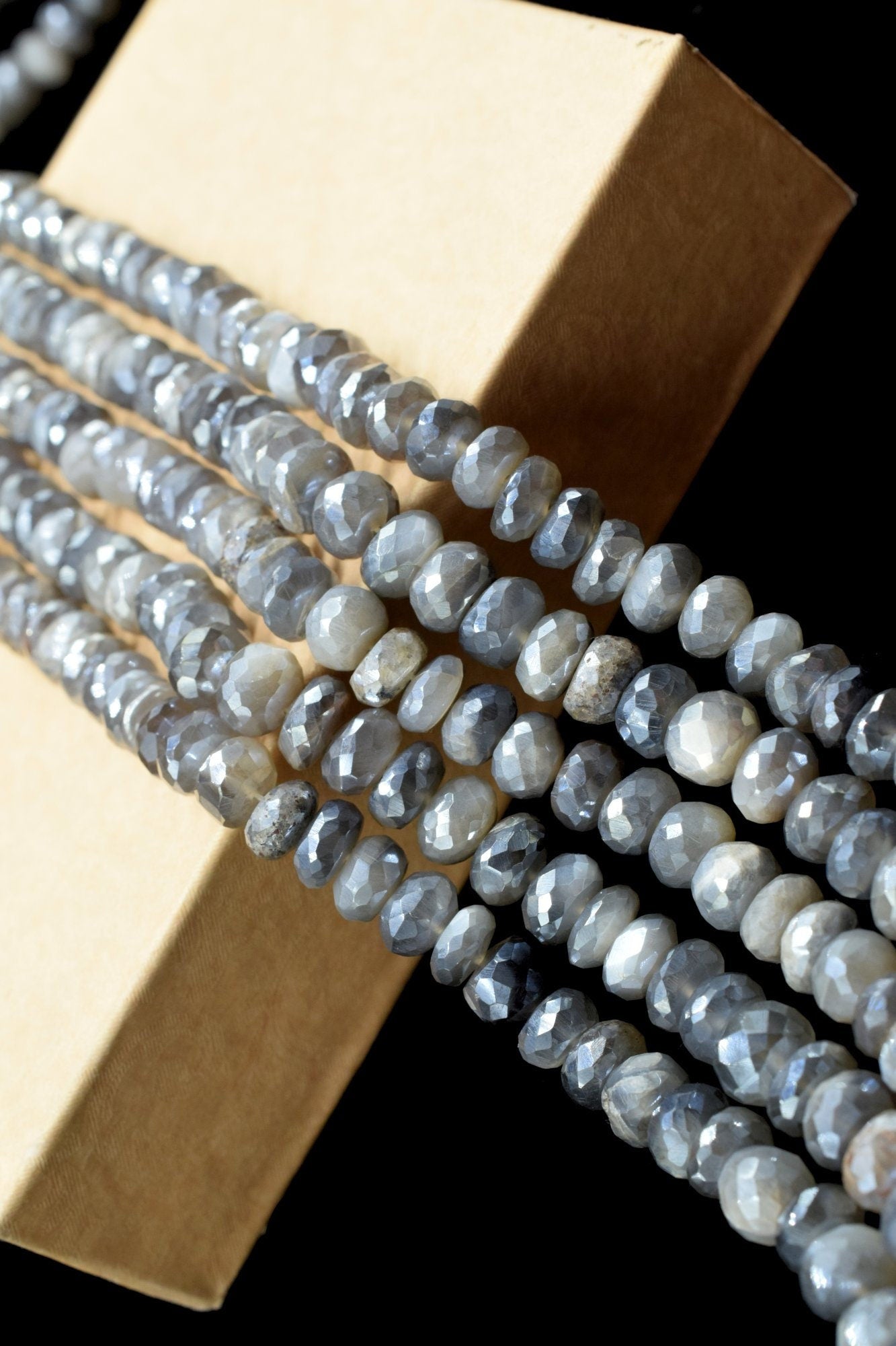 Labradorite Coated Faceted Bead,Silver Coated Bead,7mm To 8mm Labradorite Beads,Faceted Beads,Jewelry Making Craft,Labradorite Gemstone Bead