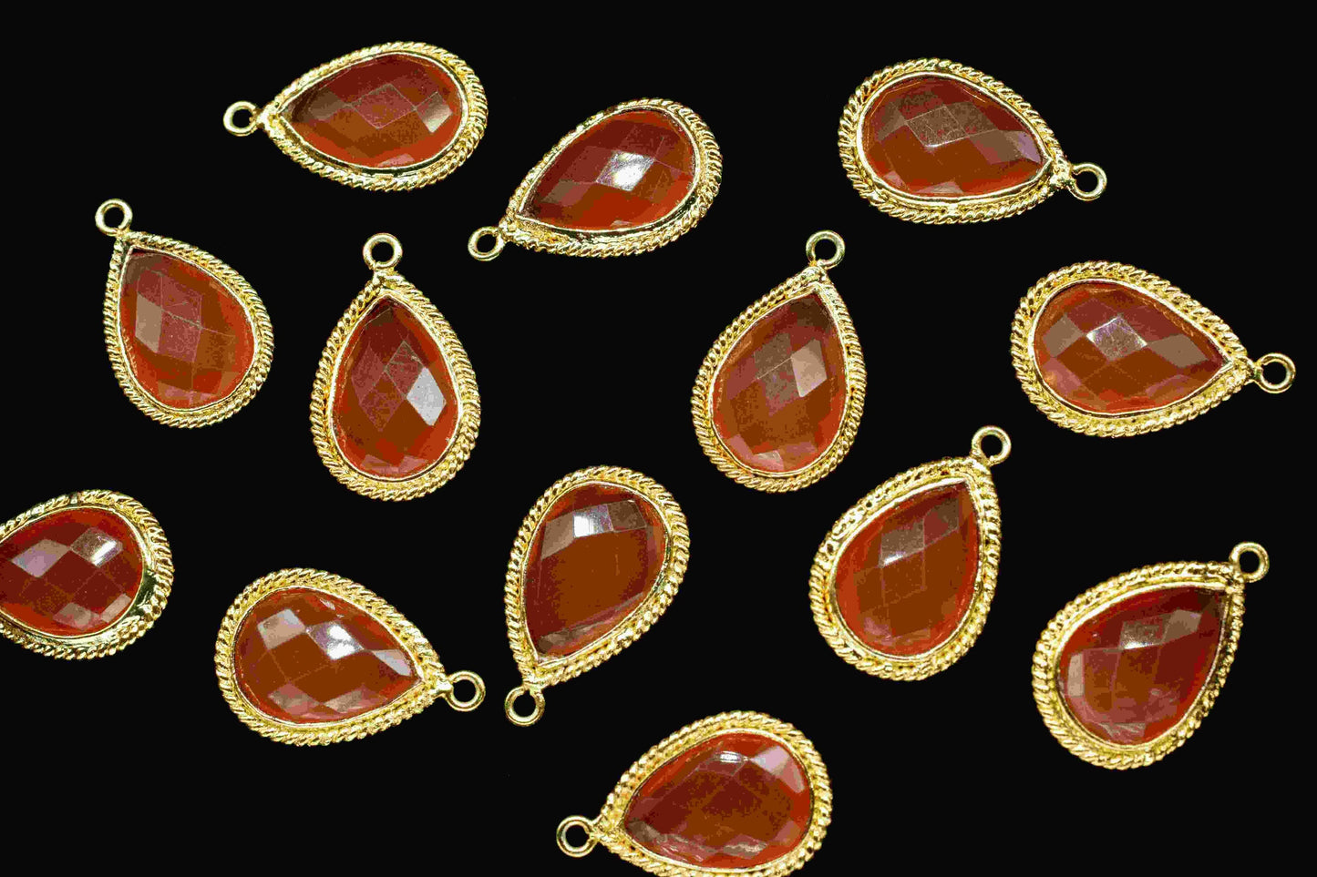Carnelian Gemstone Teardrop Shape Charms,Carnelian 9x13mm Single Bail Connector Jewelry,Pear Shape Pendant,Gemstone Bezels Charms Jewellery
