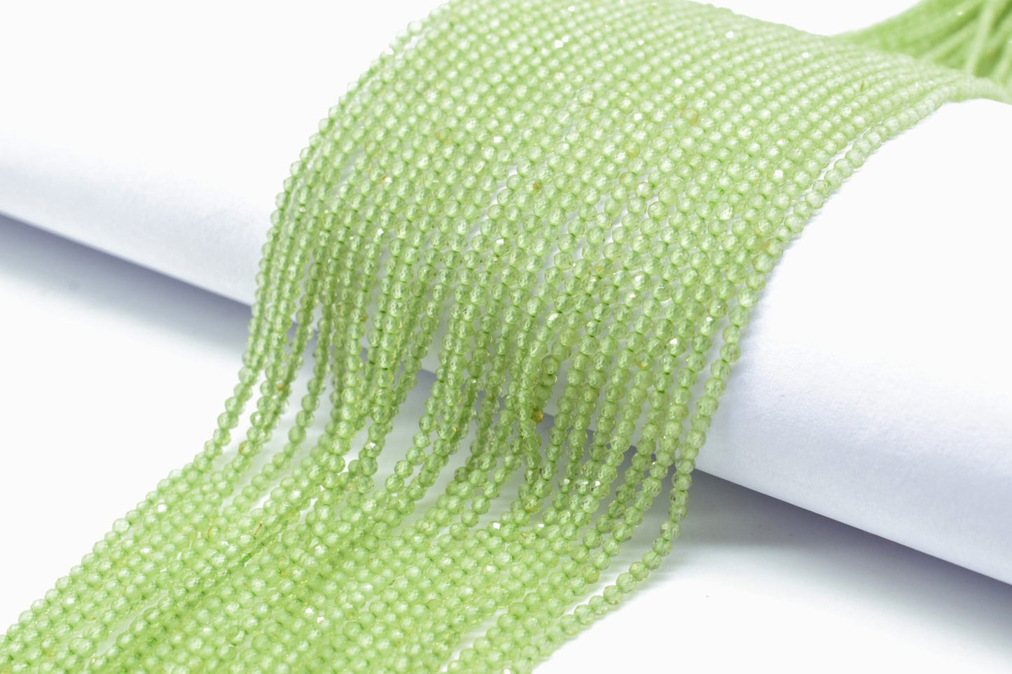 Natural Green Peridot beads,13" Bead Strand,green faceted beads,Micro beads strand,Tiny Spacer Beads,Peridot Beads,rondelle beads,AAA beads