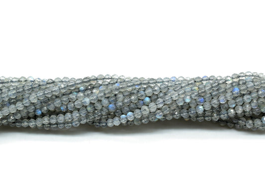 3mm Labradorite Faceted Beads,Rondelle beads,Gray Faceted beads,Jewelry Making Craft,Labradorite Gemstone Bead,Super Fine Quality beads