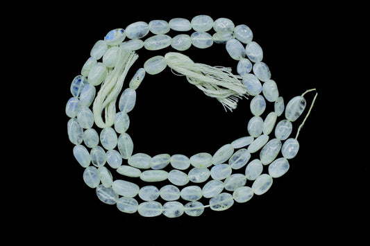 Rainbow Moonstone Smooth Beads, White Rainbow Moonstone Nuggets Beads,Moonstone Smooth Beads Full Strand,Gemstone Oval Shape Beads,Gift