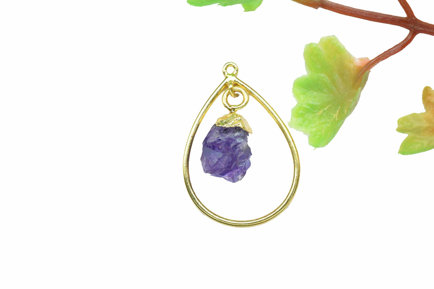 Mountain Rough Stone Pendant,Finding Teardrop,Electroplated Pendant Jewelry,Handmade Dangle Earrings,Station Link Supply,Gemstone Components