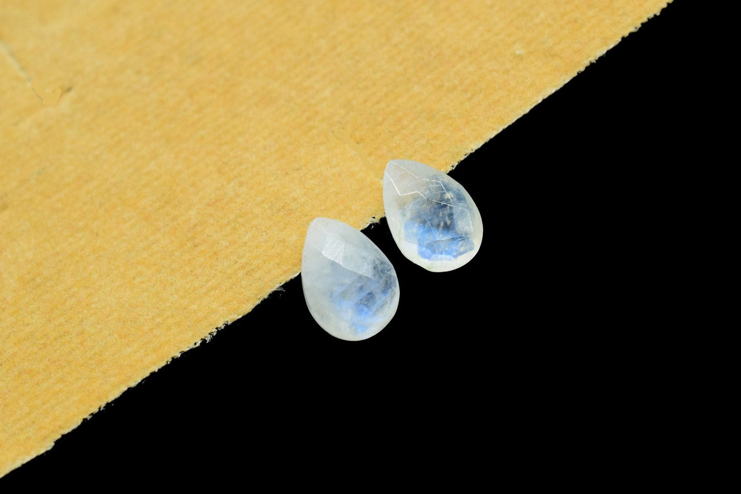 Moonstone Faceted 7x10mm Pear Shape Beads,Rainbow Moonstone Pear Shape Briolettes,Moonstone Teardrop,Pear Shape Briolettes,Moonstone Beads