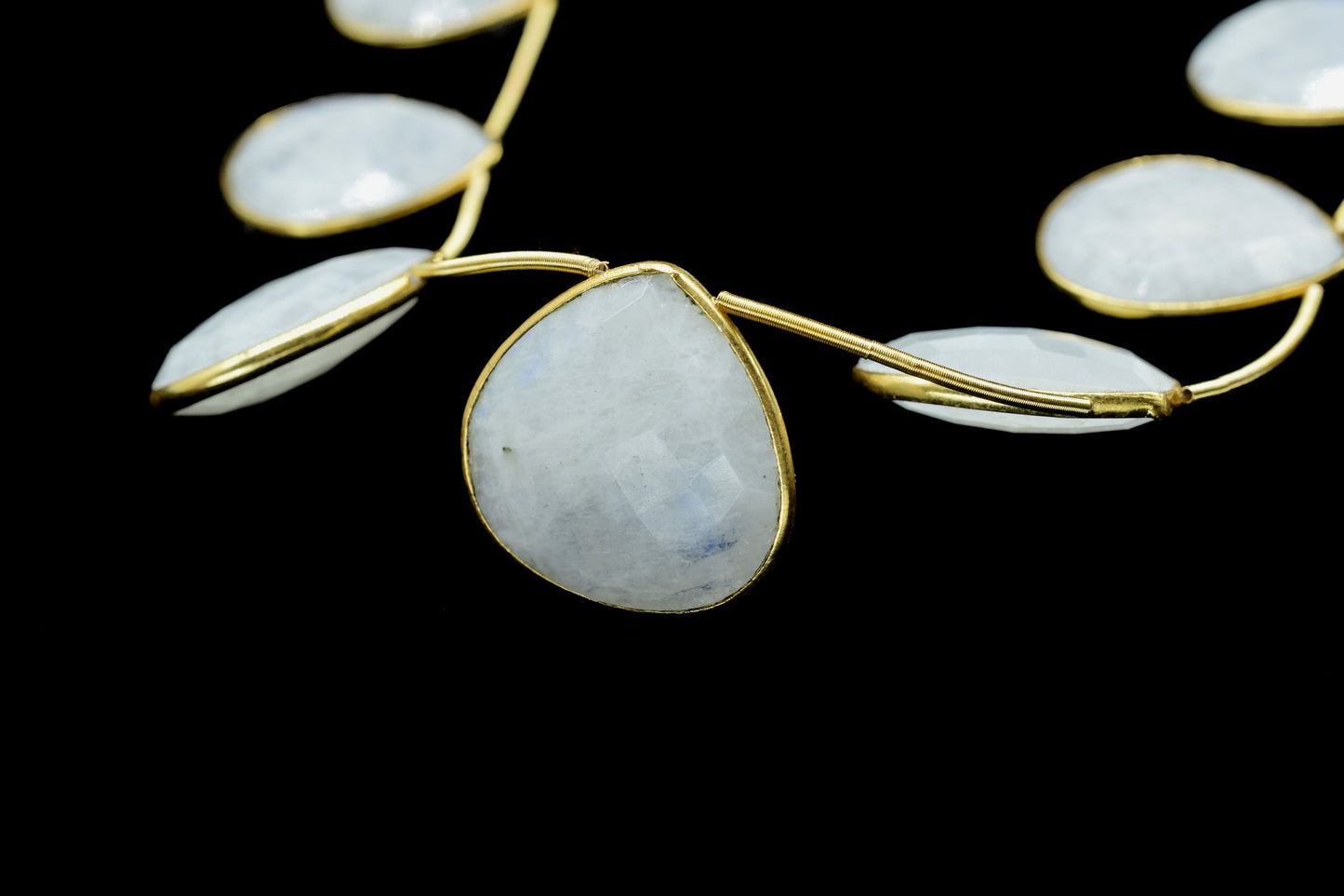 Moonstone 20mm heart shape bezel,Gemstone Drilled bezel,gemstone Charm,Faceted Gemstone JewelryMaking Component,