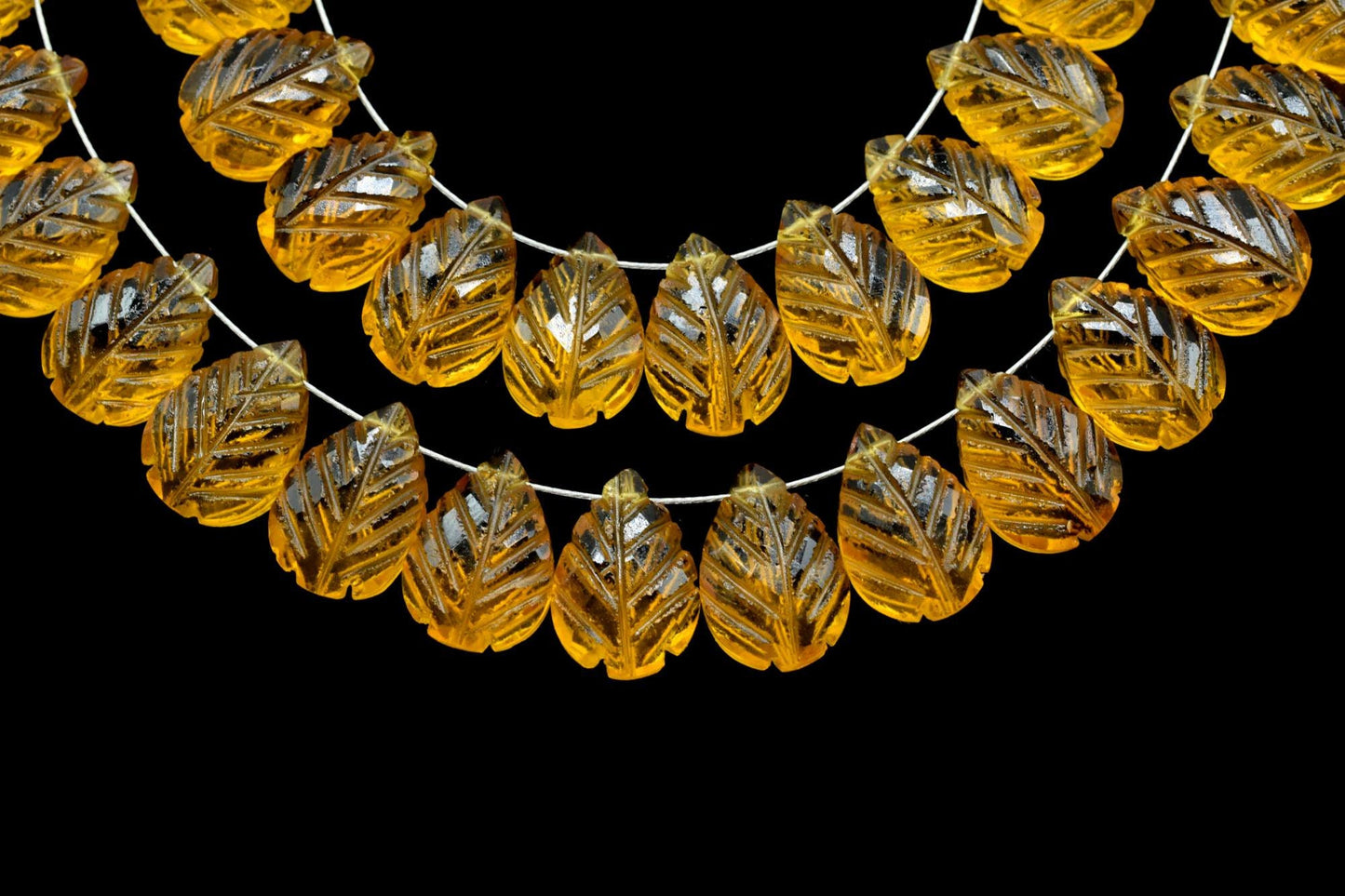 Citrine Carved Leaf Shape Beads,9x13mm Pear Shape Carved Briolettes,Citrine Fancy Teardrop Briolettes,Carved Leaf Beads,Golden Gemstone bead