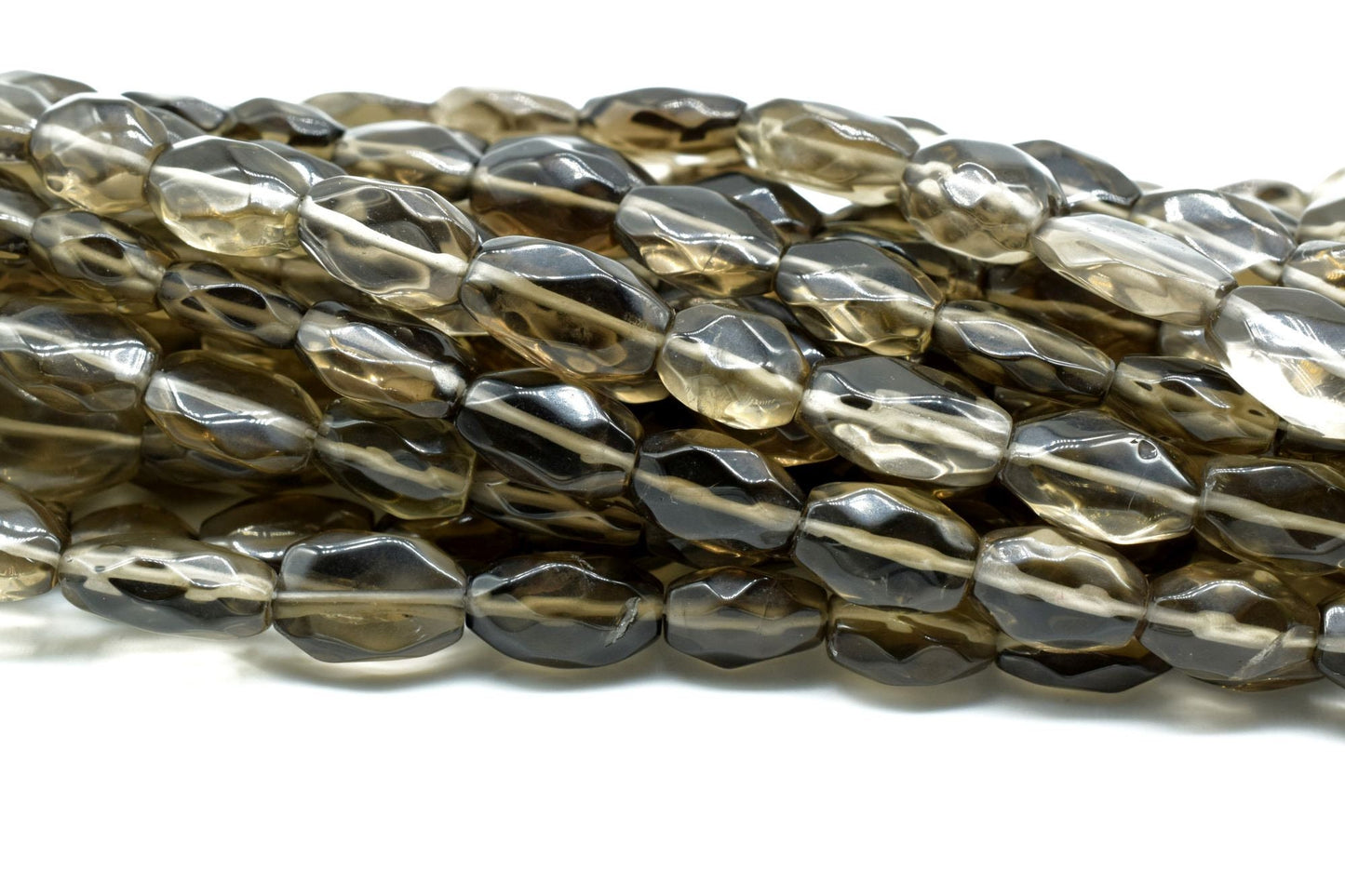 1 Strand Smoky Quartz Oval Beads,Smokey Gemstone Faceted Oval Shape Beads,Jewelry Supplies,Gorgeous Dark Translucent Smoky Quartz Oval Beads