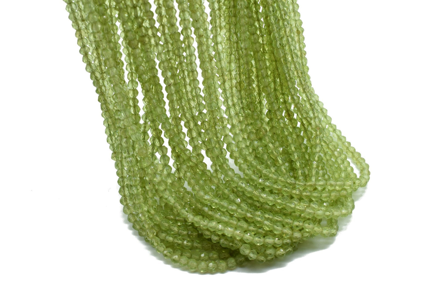 3mm Peridot Faceted beads,Peridot Rondelle beads,Green Faceted Beads,green gemstone beads,Micro Faceted beads,tiny beads,13'' beads strand