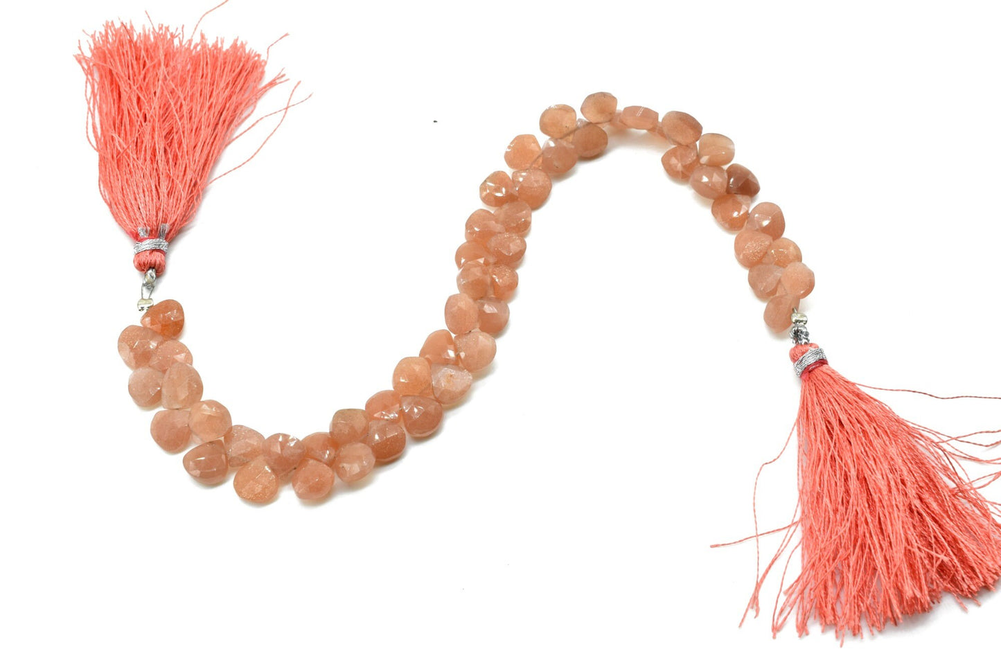 Sunstone Heart Shape Briolette,Briollete strand,8mm Heart Shape Faceted Briolette,orange color heart shape,jewlry making bead,necklace beads