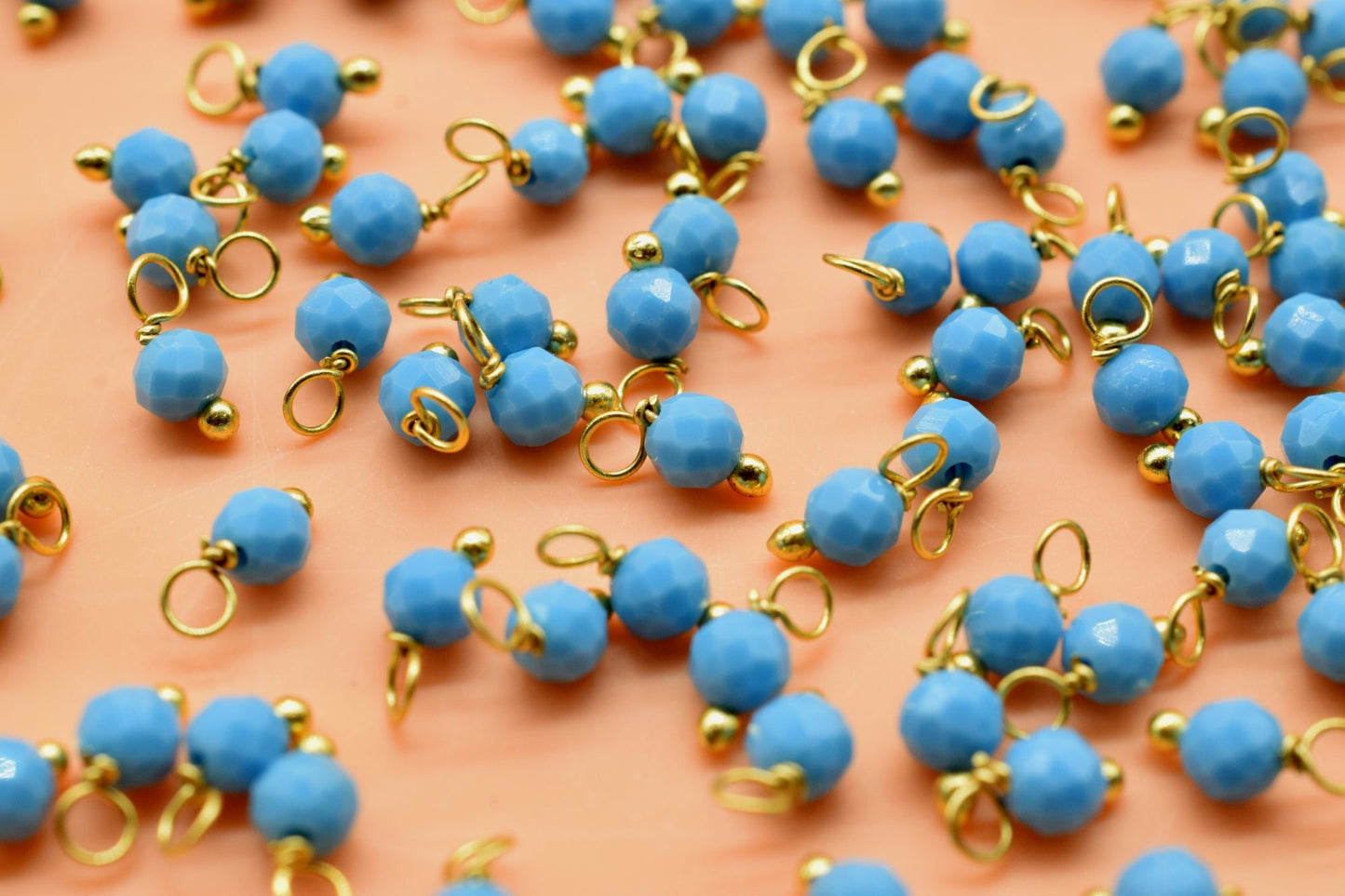 Turquoise Single wire wrapped Beads,Gemstone Components,Turquoise Faceted Beads,Turquoise Dangle Beads,Jewelry Making Supply,Gemstone Charms