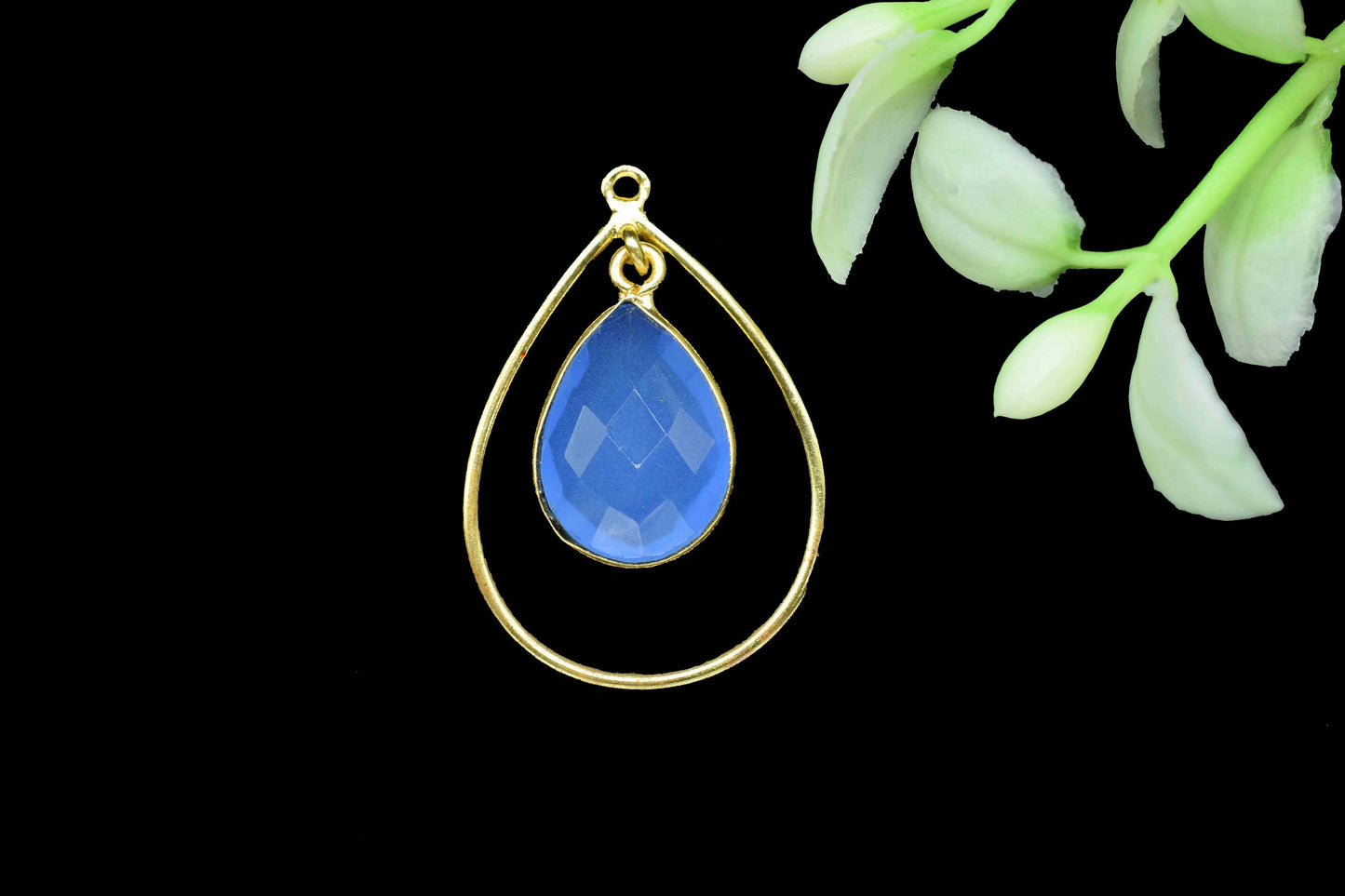 Finding Teardrop Bezel Pendants,Handmade Beads Dangle Earring,Station Link Supply,Statement Pendant Jewelry,Gemstone Finding Components,Gift