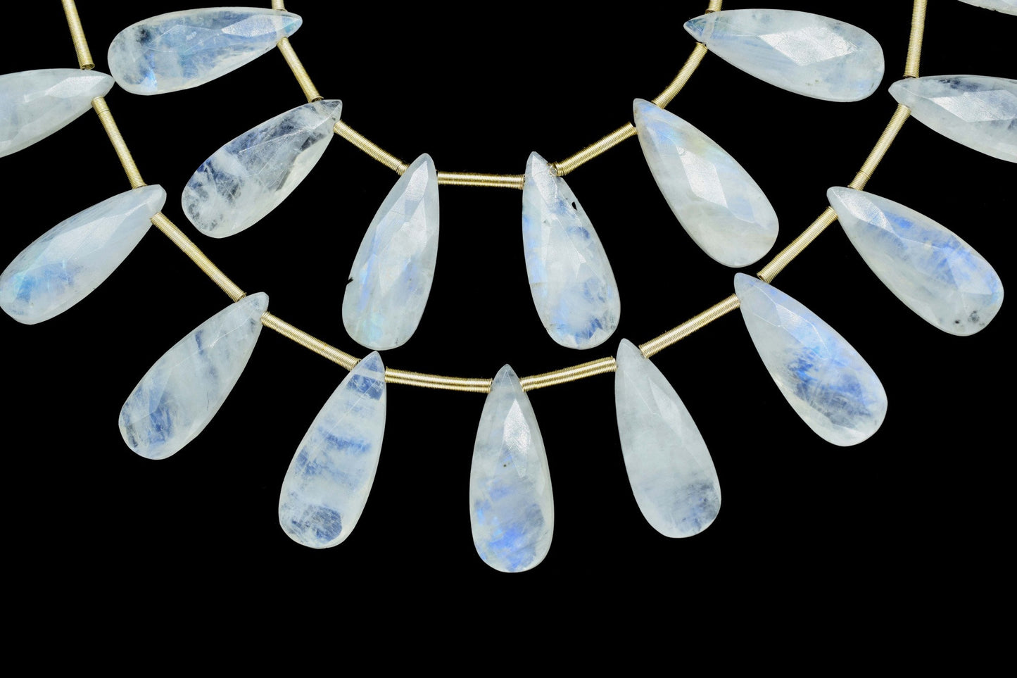 Rainbow moonstone Faceted Briolettes,Gemstone Teardrop Beads,Moonstone 5 inch strand,Jewelry Making Supplies,moonstone Teardrop jewelry,Gift