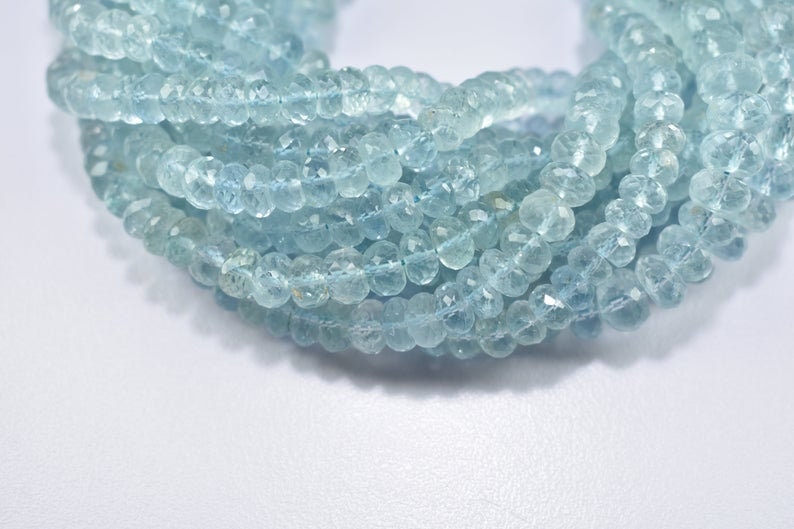 Aquamarine Faceted tyre Beads 6mm,Aquamarine Faceted Beads,Wholesale Beads,Rondelle Beads Semiprecious Faceted,Gemstone Beads,semi precious.
