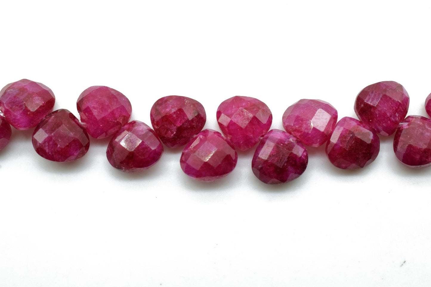 Natural Ruby Heart shape 6mm Briolettes,Jewelry making supplies,craft supplies,Super Genuine Ruby Faceted Heart Shape beads Briolettes,Ruby
