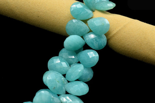 Amazonite Faceted 9x13mm Pear Shape Beads,Amazonite Teardrop Faceted Beads,Jewelry Supply,,Natural Gemstone Briolettes,Amazonite Briolettes,