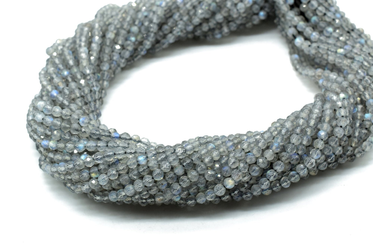 3mm Labradorite Faceted Beads,Rondelle beads,Gray Faceted beads,Jewelry Making Craft,Labradorite Gemstone Bead,Super Fine Quality beads