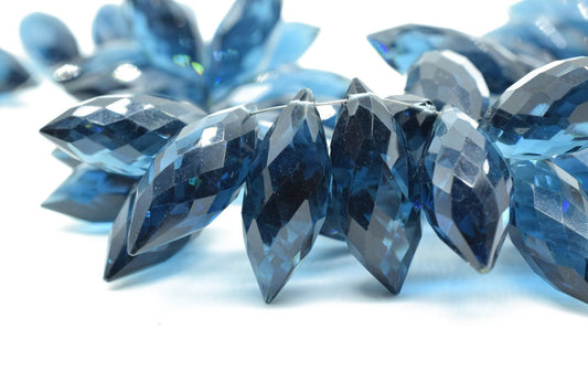 Natural Kyanite 10x25mm dew drope faceted beads,Kyanite Briolettes,AAA Quality Drops,Kyanite Dew Drop,Faceted Dew Drop,Dew Drop Briolettes