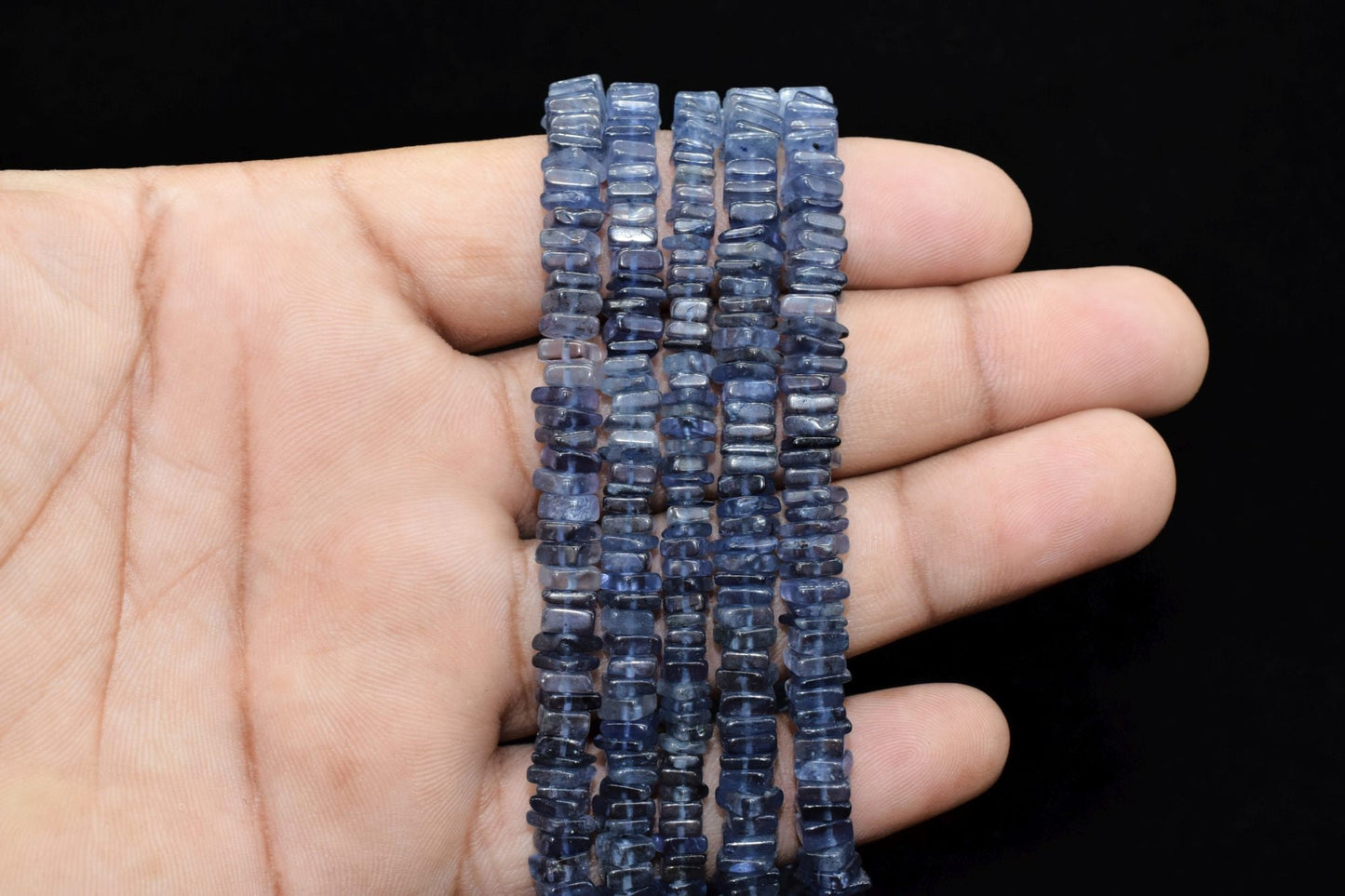 Natural Kyanite Heishi Square Shape Beads,4to 6 mm |Natural Kyanite Beads |Smooth Kyanite Heishi Beads |Jewelry Making Supply,Kyanite Heishi