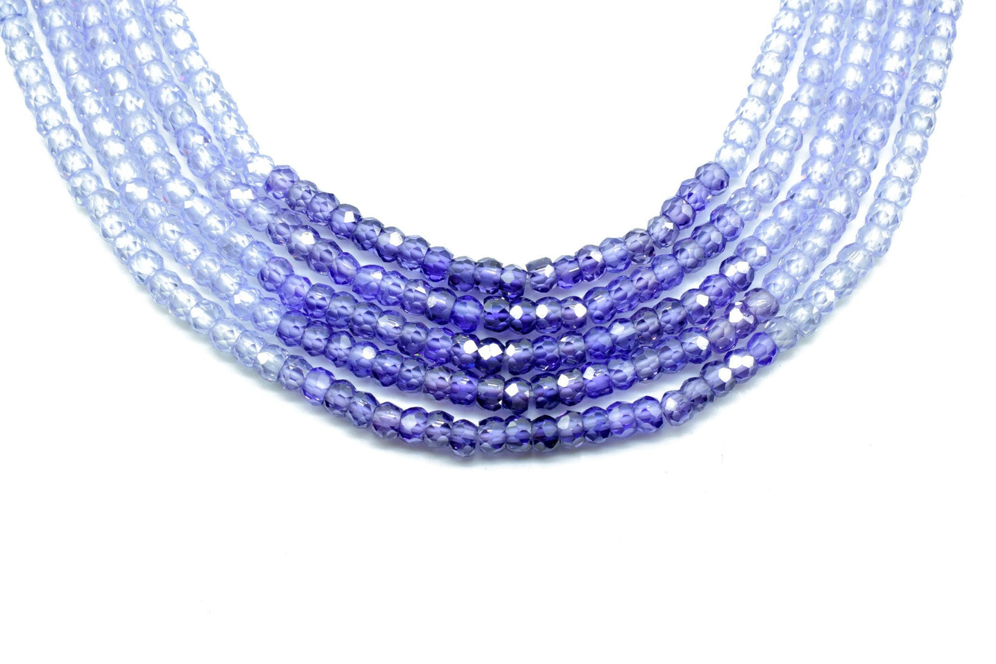 5 String Of Multi stone Necklace,Natural Precious Cubic Zircon Gemstone Necklace Beads Necklace AAA Quality Zircon Strand Necklace,Gift item